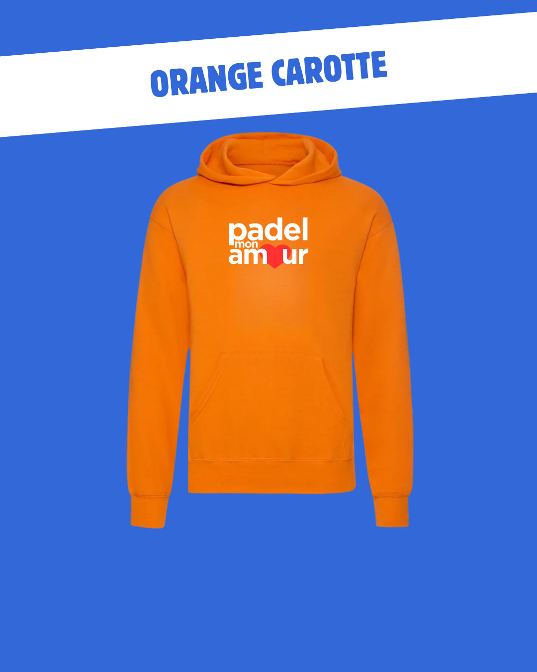 Hoodie Enfant Orange Carotte – Padel Mon Amour