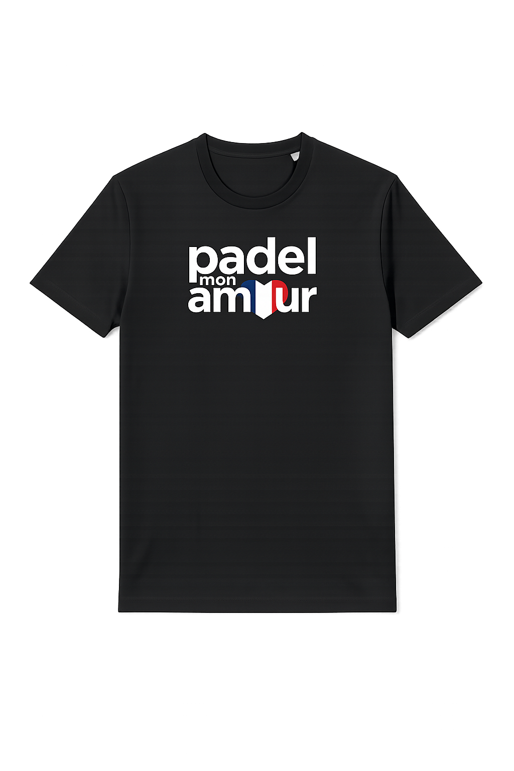 T-shirt Coton Noir Padel Mon Amour – Édition Cocorico 🇫🇷