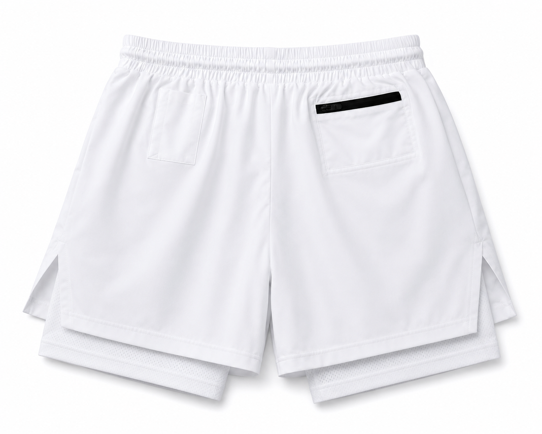 Short 2 en 1 Padel Mon Amour édition spéciale Coeur Padel- Blanc