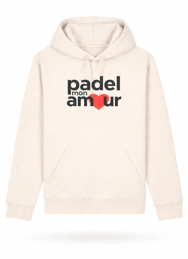 Hoodie Blanc Vintage Padel Mon Amour