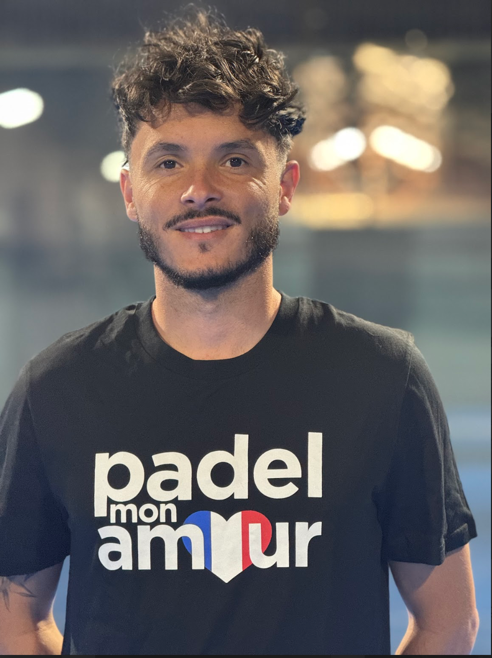 T-shirt Coton Noir Padel Mon Amour – Édition Cocorico 🇫🇷
