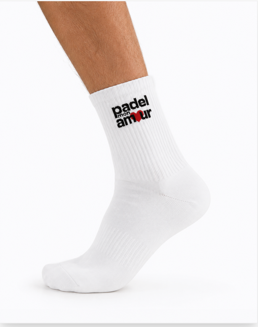Chaussettes classiques blanches Padel Mon Amour (lot de 2)