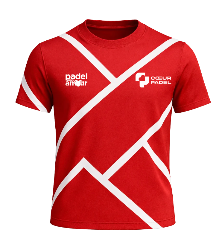 Maillot Padel Mon Amour x Cœur Padel- Rouge