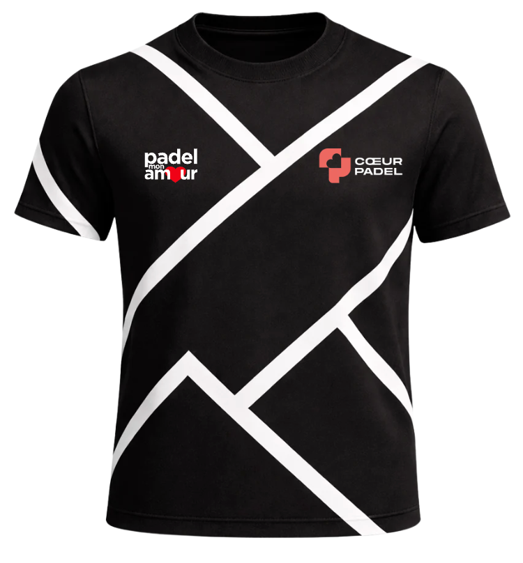 Maillot Padel Mon Amour x Cœur Padel- Noir