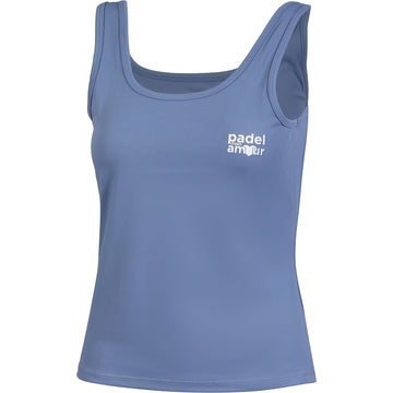 Débardeur Technique Femme "Pro" Bleu- Padel Mon Amour