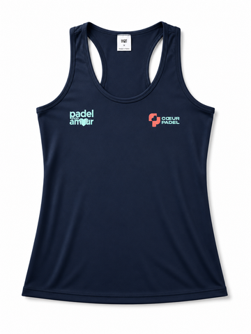 Débardeur Padel Mon Amour édition spéciale Cœur Padel- Noir